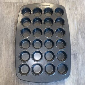 Kitchenaid 24-Cup Nonstick Aluminized Steel Mini Muffin Pan, Contour Silver